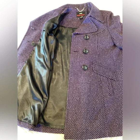 Miss Sixty Double Breasted Tweed Wool Blend Pea Coat L - Picture 16 of 16